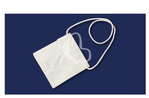Ballagó tarisznya natúr textil 2 méretben - 16,5x19 cm
