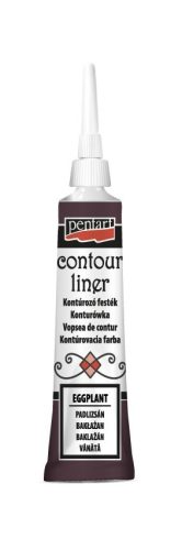 Pentart Kontúrozó festék 20 ml Csillogó padlizsán
