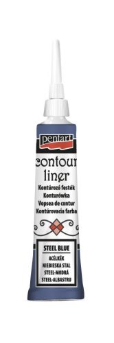 Pentart Kontúrozó festék 20 ml Metál acélkék