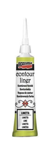 Pentart Kontúrozó festék 20 ml Csillogó limetta
