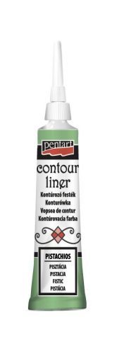 Pentart Kontúrozó festék 20 ml Csillogó pisztácia