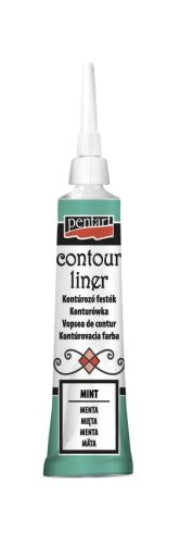 Pentart Kontúrozó festék 20 ml Csillogó menta