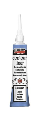 Pentart Kontúrozó festék 20 ml Csillogó áfonya