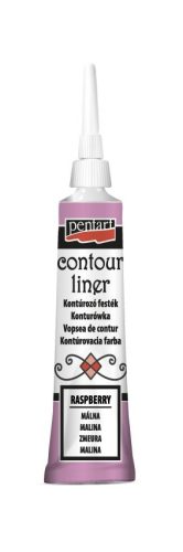 Pentart Kontúrozó festék 20 ml Csillogó málna