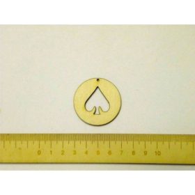 Fa fülbevaló alap kör 6 db/csom