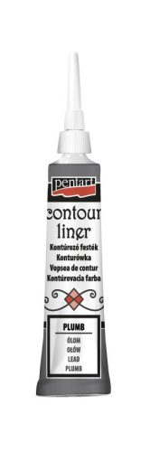 Pentart Kontúrozó festék 20 ml Metál ólom