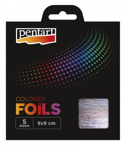 Pentart Színes fólia lap 5 db 9x9 cm Világoslila