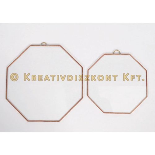 Fóliázott üveglap nyolcszög 12 cm