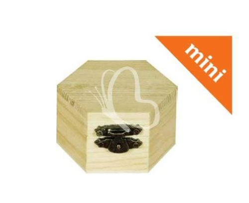 Minidoboz hatszög 6x4 cm