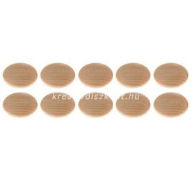 Fakorong félgömbölyű natúr 30 mm 10 db
