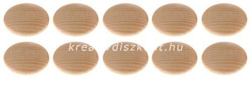 Fakorong félgömbölyű natúr 30 mm 10 db