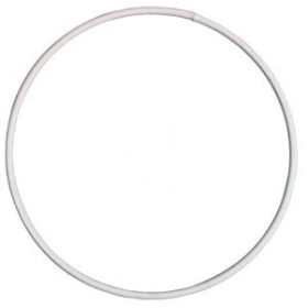 Drótkarika fehér bevonatos 10 cm