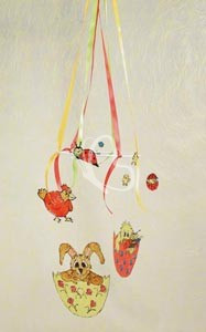 Drótkarika fehér bevonatos 10 cm