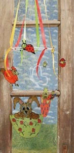 Drótkarika fehér bevonatos 10 cm