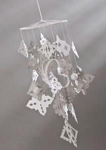 Drótkarika fehér bevonatos 10 cm