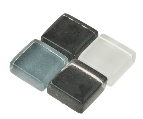 Mozaiklapok puha üveg 10x10 mm 200 g szürke mix