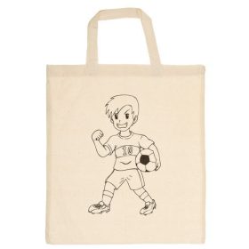 Lenvászon táska 38x42 cm focista