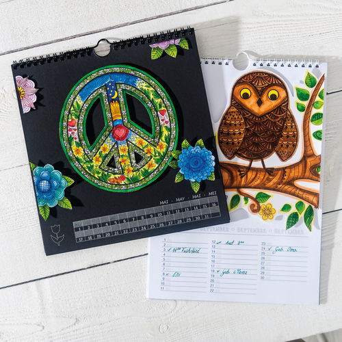 Kreatív öröknaptár fekete színben 23x24 cm