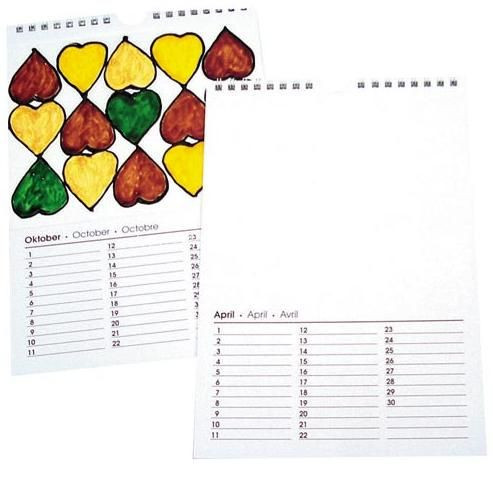 Folia® Kreatív öröknaptár fehér 17x24 cm