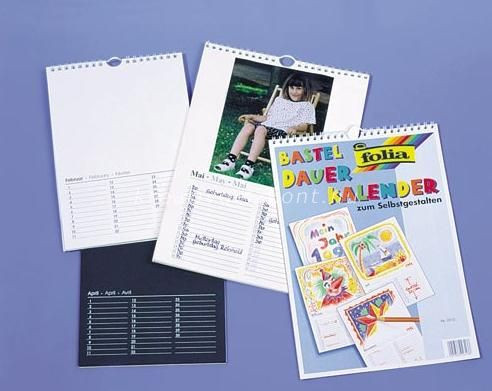 Folia® Kreatív öröknaptár fehér 17x24 cm