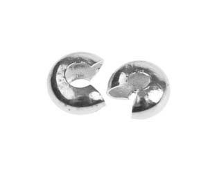 Szorító láncszem borító, platinaszínű, kb.ø 5 mm, 50 db