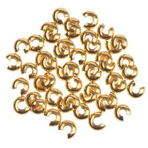 Szorító láncszem borító, aranyszínű, kb.ø 5 mm