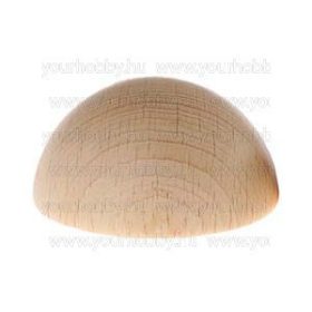 Félgömb kb.ø 60 mm tömör bükkfa natúr 1 db