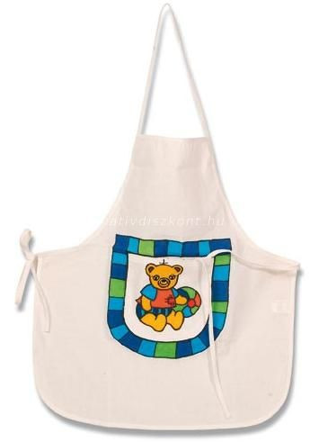 Gyerekkötény pamut 45x50 cm fehér