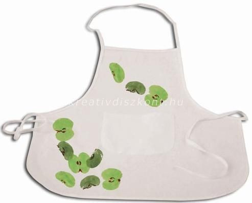 Gyerekkötény pamut 45x50 cm fehér