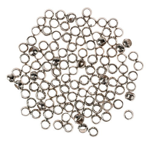 Szorító láncszem, 2 mm, 100 db, platinaszínű