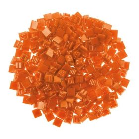 Üvegmozaik lapok 200 g 10x10 mm 300 db narancs
