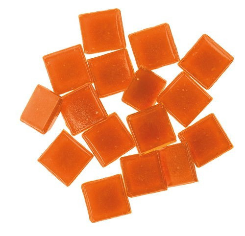 Üvegmozaik lapok 200 g 10x10 mm 300 db narancs