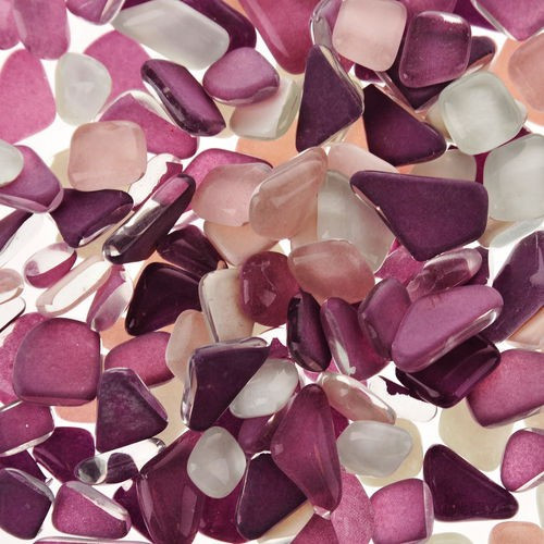 Üvegmozaik puha üveglapok 200 g lila mix