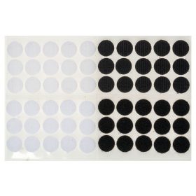 Tépőzár pöttyök 20 mm fekete/fehér