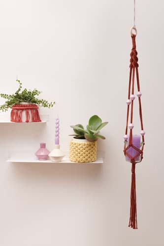 Rico Design® makramé fagyöngy készlet, kb. ø 30 x 30 mm, 4 db - orgona