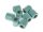 Rico Design® makramé fagyöngy készlet, kb. ø 17 x 17 mm, 8 db/cs türkíz