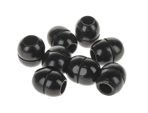Rico Design® makramé fagyöngy készlet, kb.19 x 22 mm, 8 db - fekete