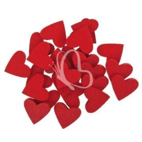 Szívek fa piros 24 db