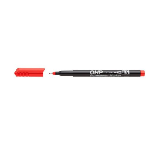 Alkoholos marker, OHP, 0,3mm, S, piros