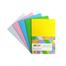   Happy Color Dekorgumi készlet A4 Plüsshatású 5 lap 5 szín