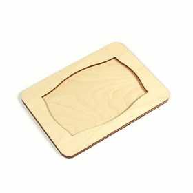 Fa képkeret 10x15 cm íves