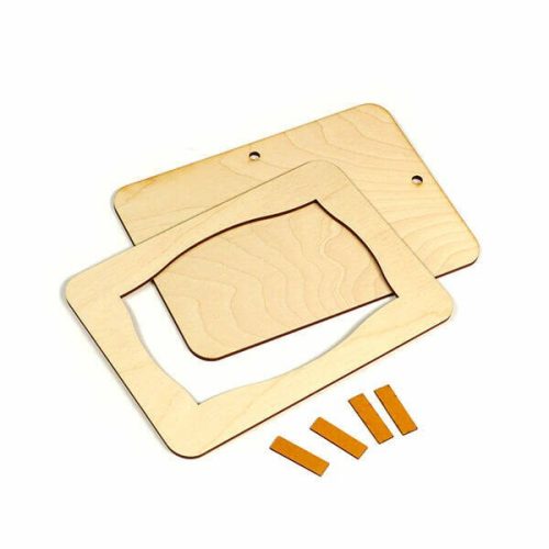 Fa képkeret 10x15 cm íves