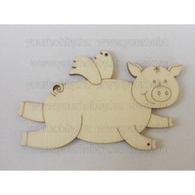 Fafigura Malac repülő 4x6,5 cm