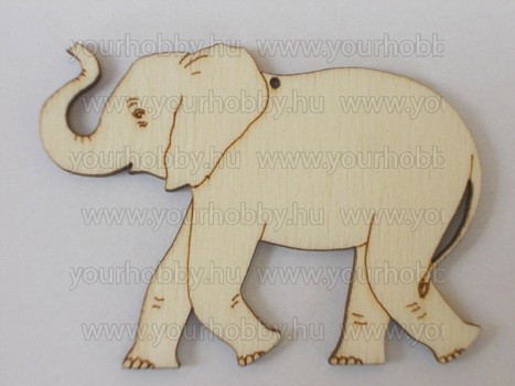 Fafigura Elefánt nagy 6x4,5 cm