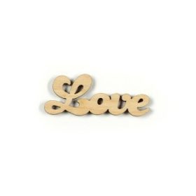 Fafigura Love felirat 5x2 cm