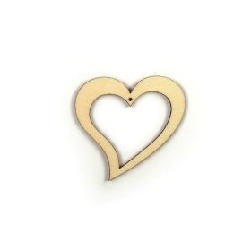 Fafigura Szív keret 6,5x7 cm