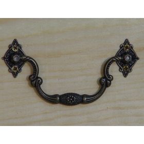Fém fogantyú bronz 5 db/cs+csavarok