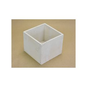 Fa dekorláda fehér kocka 13x13x11 cm