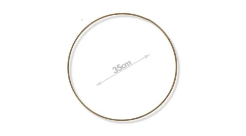 Fém karika arany bevonattal 35 cm