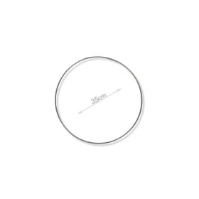 Fém karika ezüst bevonattal 35 cm